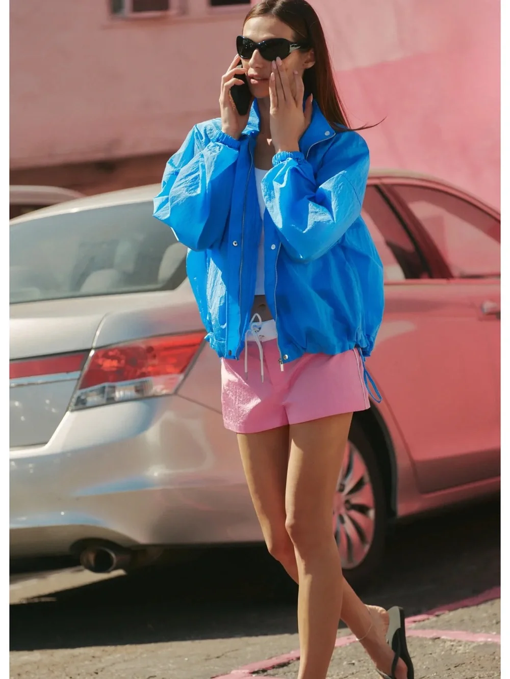 Zara NYLON GATHERED JACKET